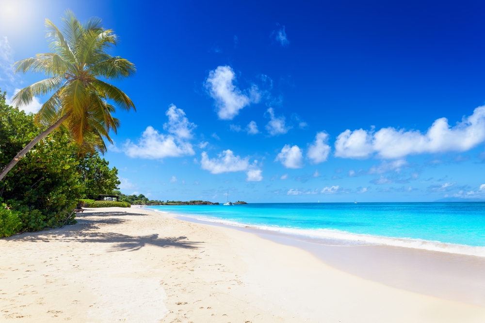 The,Beautiful,Beaches,Of,Antigua,And,Barbuda,,Caribbean,Sea,,With