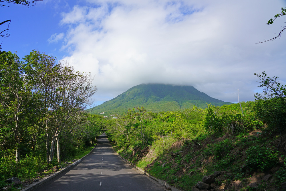 View,Of,The,Nevis,Peak,Volcano,In,St,Kitts,And