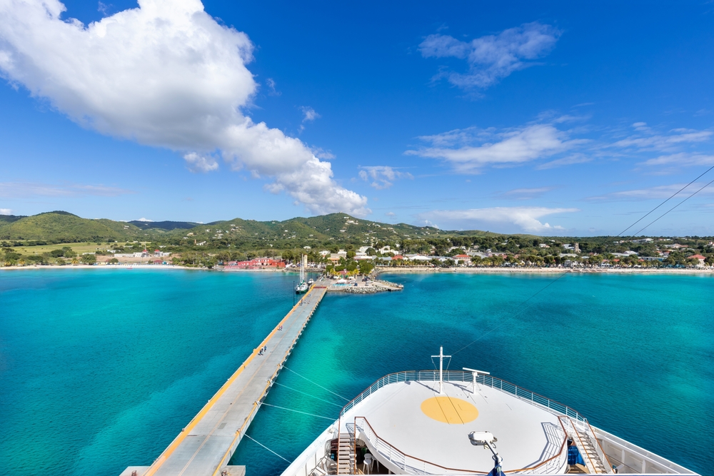 Cruise,Ship,Caribbean,Vacation.,Saint,Croix,Frederiksted,Us,Virgin,Islands