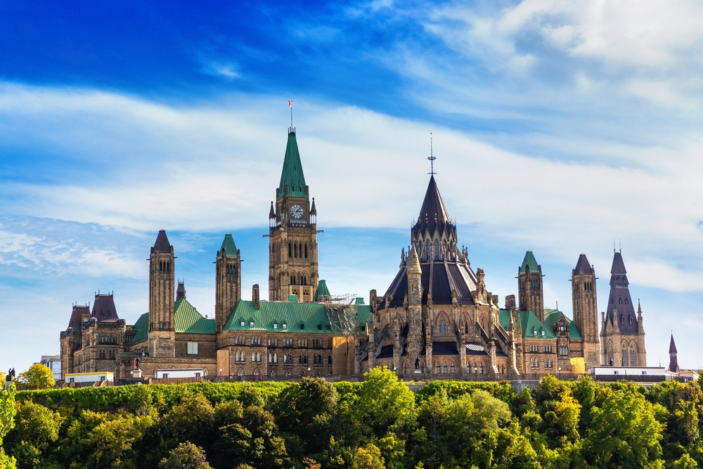 Canadian,Parliament,In,Ottawa,In,A,Sunny,Day,,Canada