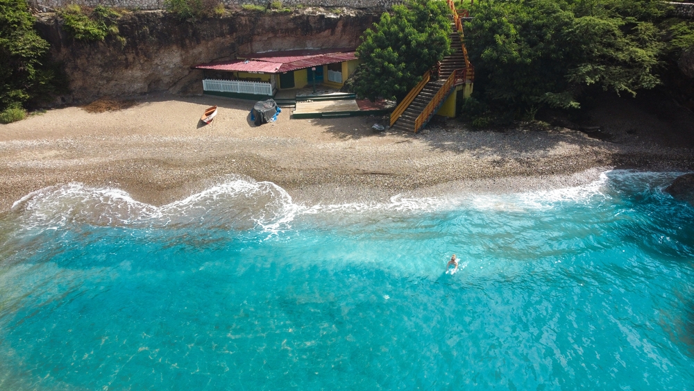 Stunning,Drone,Shot,Of,Playa,Forti,In,Curacao,With,The