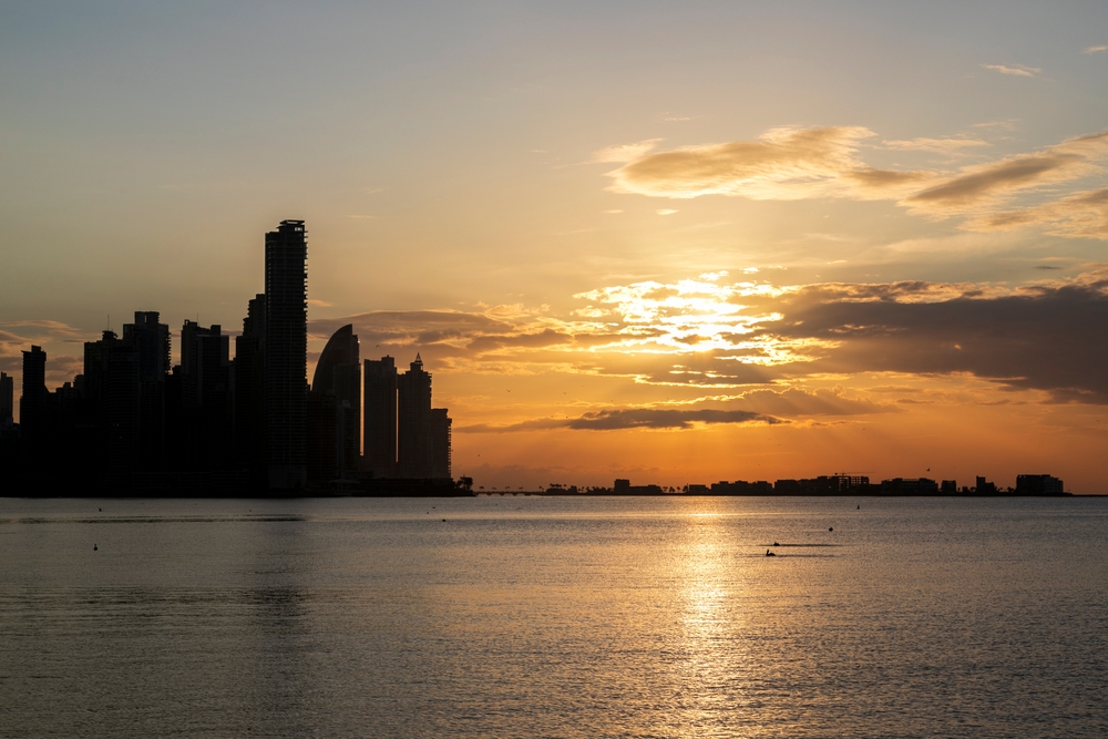 View,Of,Sunset.,Skyline,,Panama,City.